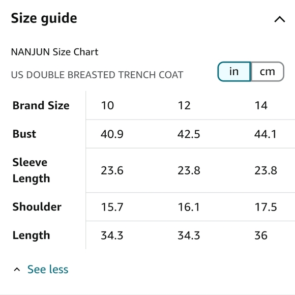 NWT Double-Breasted Waterproof Trench Coat With Belt (Khaki) - NANJUN - Picture 7 of 14